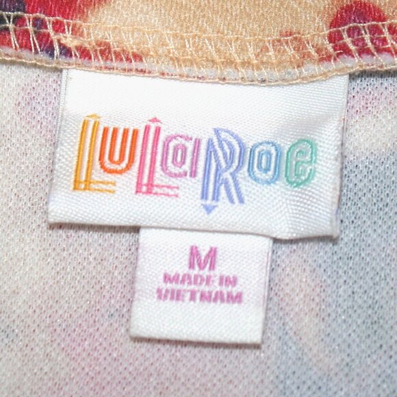 LULAROE Skirt Cassie Floral Abstract Tie Dye Pencil Pink Blue Printed Medium - Picture 5 of 11